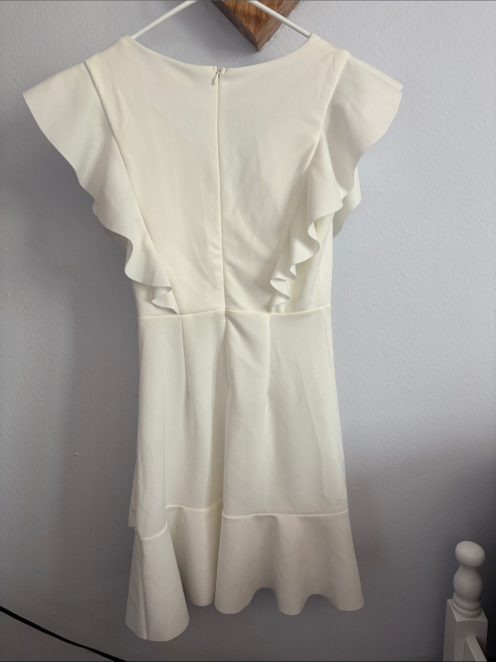Altar'd State Cream Ruffle Surplice Mini Dress - Picture 3 of 3
